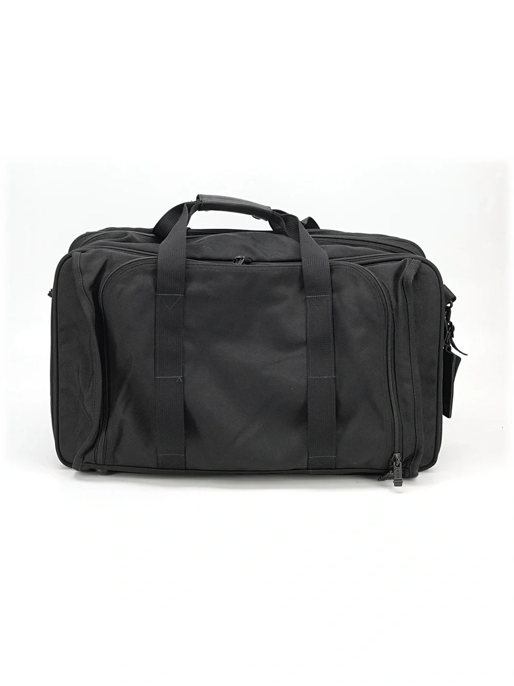 TUMI Black Nylon Expandable Weekender Duffel Bag